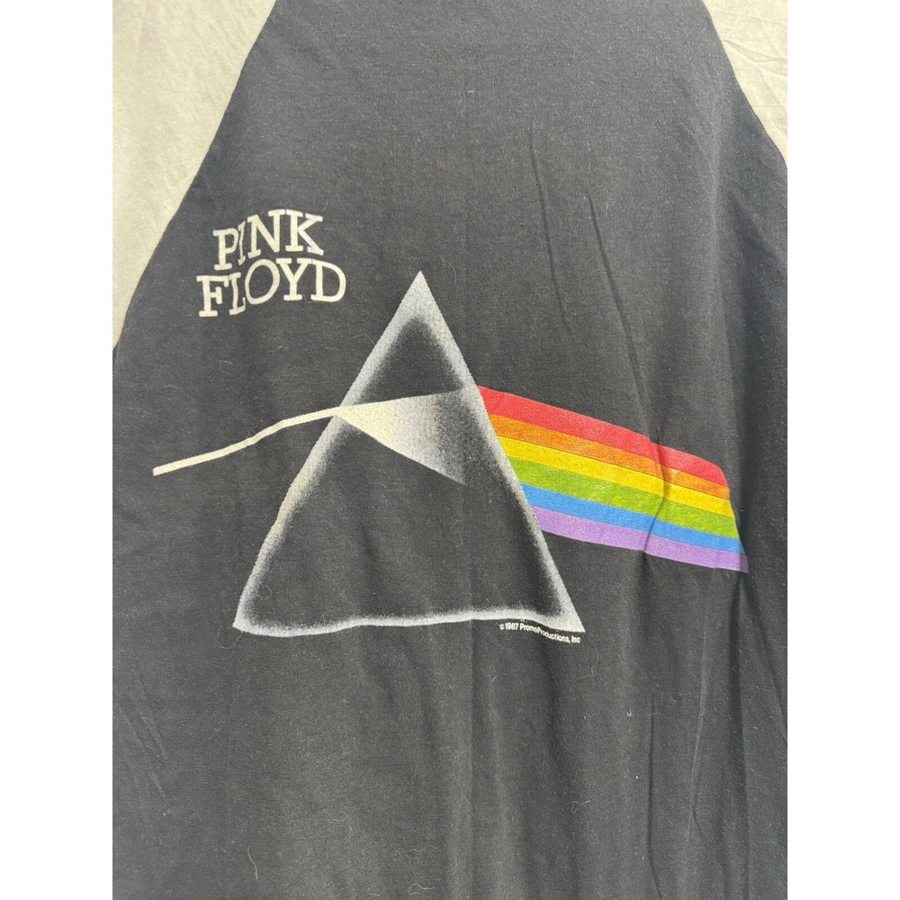 Vintage 1987 Tour Pink Floyd RARE 3/4 Sleeve T Shirt L Made In USA Fast Shipping - Picture 2 of 10